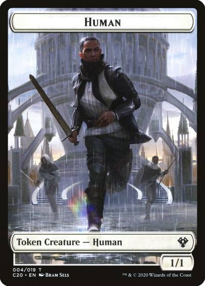 Human TC20-4 Commander 2020 Tokens Magic card