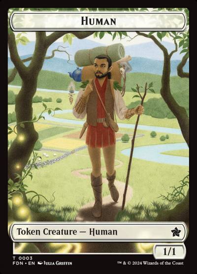 Human TFDN-3 Foundations Tokens Magic card