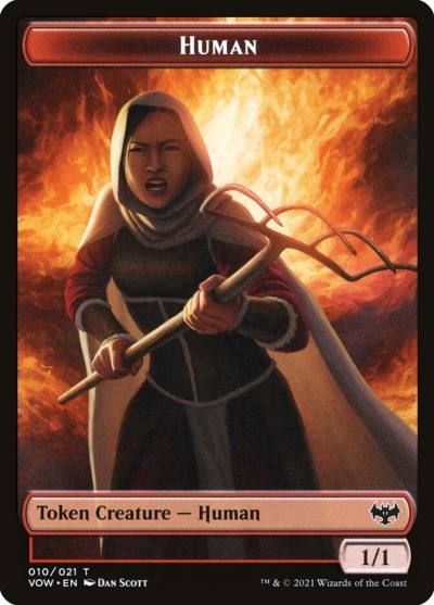 Human TVOW-10 Innistrad: Crimson Vow Tokens Magic card