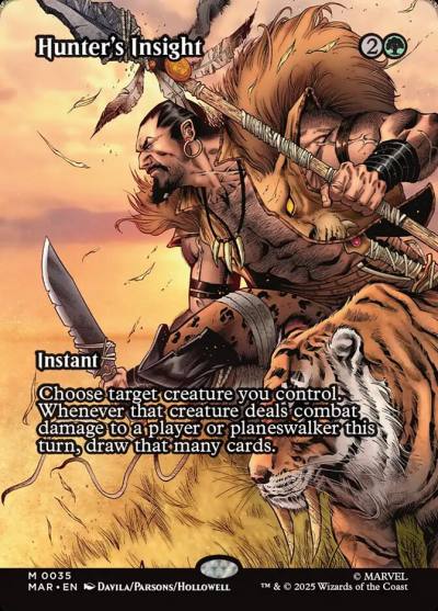 Hunter's Insight MAR-35 Marvel Universe Magic card