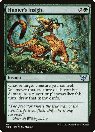 Hunter's Insight NEC-119 Neon Dynasty Commander Magic card