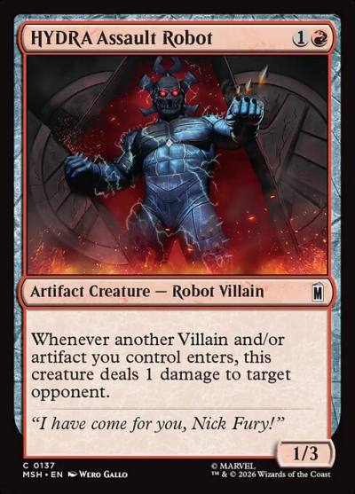 HYDRA Assault Robot MSH-137 Marvel Super Heroes Magic card