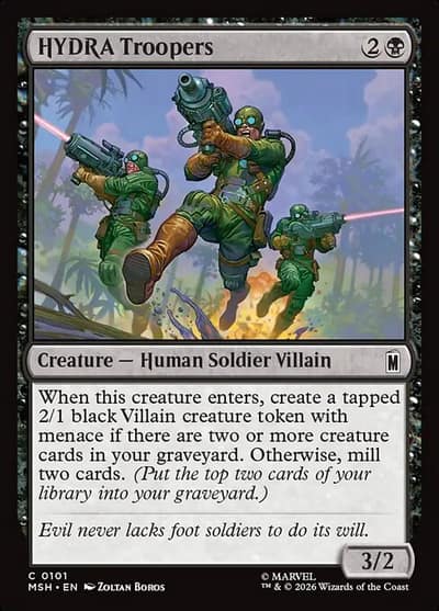 HYDRA Troopers 101 Marvel Super Heroes Magic card