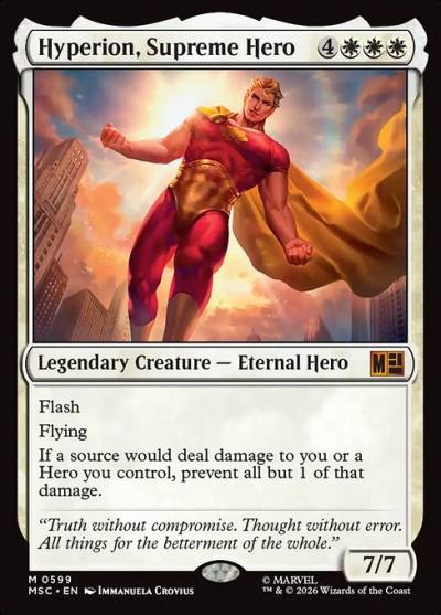 Hyperion, Supreme Hero MSC-599 Marvel Super Heroes Commander Magic card