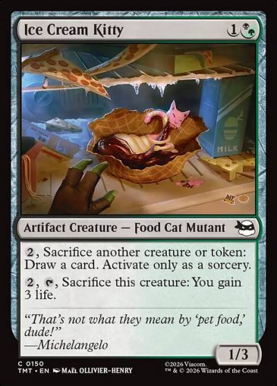 Ice Cream Kitty TMT-150 Teenage Mutant Ninja Turtles Magic card