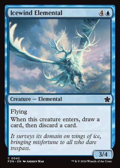 Icewind Elemental 42 Foundations Magic card