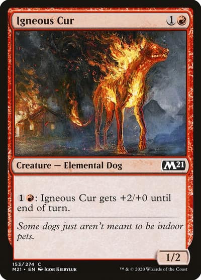 Igneous Cur 153 Core Set 2021 Magic card