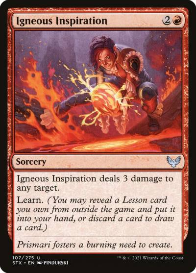 Igneous Inspiration STX-107 Strixhaven: School of Mages Magic card