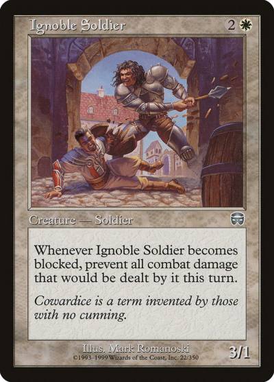 Ignoble Soldier MMQ-22 Mercadian Masques Magic card