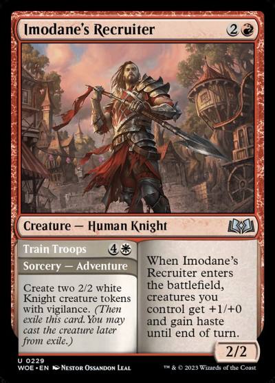 Imodane's Recruiter // Train Troops 229 Wilds of Eldraine Magic card