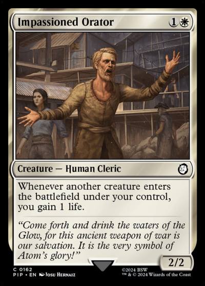 Impassioned Orator PIP-162 Fallout Magic card