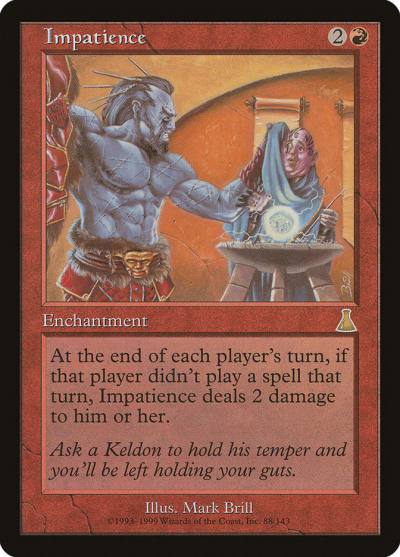 Impatience UDS-88 Urza's Destiny Magic card