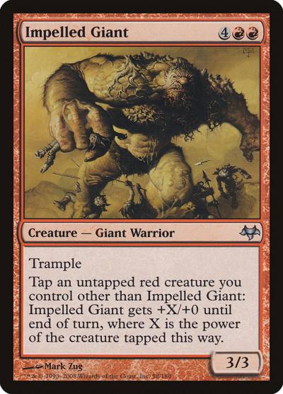 Impelled Giant 58 Eventide Magic card