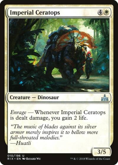 Imperial Ceratops RIX-10 Rivals of Ixalan Magic card