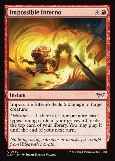 Impossible Inferno DSK-140 Duskmourn: House of Horror Magic card