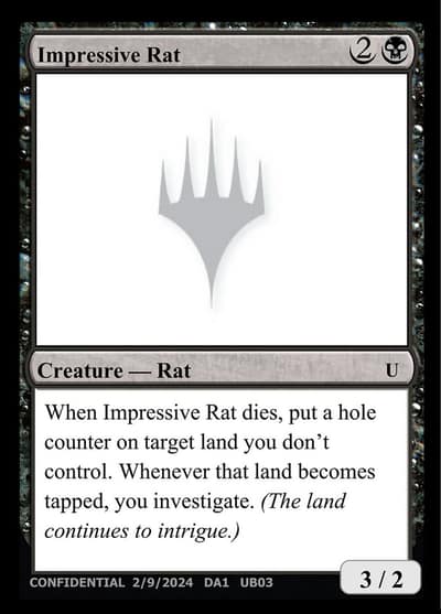 Impressive Rat UB03 Unknown Event Magic card