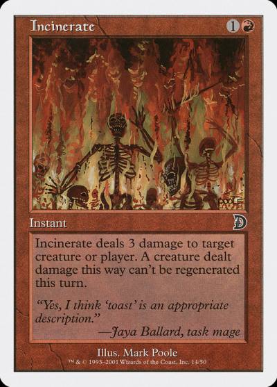 Incinerate DKM-14 Deckmasters Magic card