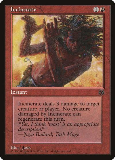 Incinerate PLGM-2 DCI Legend Membership Magic card