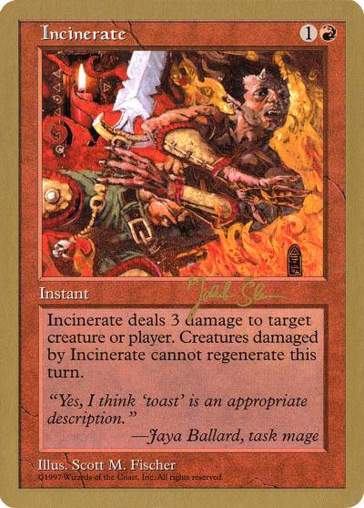 Incinerate WC97-JS242 World Championship Decks 1997 Magic card