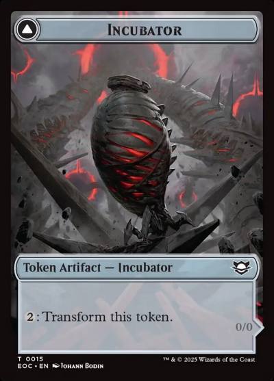 Incubator // Phyrexian TEOC-15 Edge of Eternities Commander Tokens Magic card