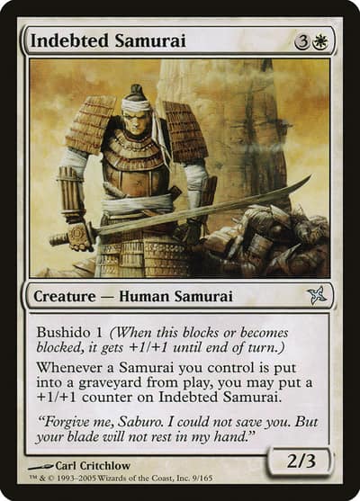 Indebted Samurai 9 Betrayers of Kamigawa Magic card