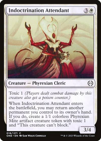 Indoctrination Attendant ONE-16 Phyrexia: All Will Be One Magic card