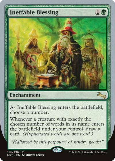 Ineffable Blessing UST-113F Unstable Magic card