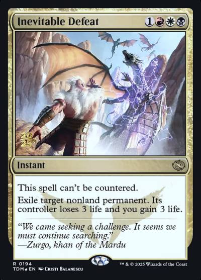 Inevitable Defeat PTDM-194S Tarkir: Dragonstorm Promos Magic card