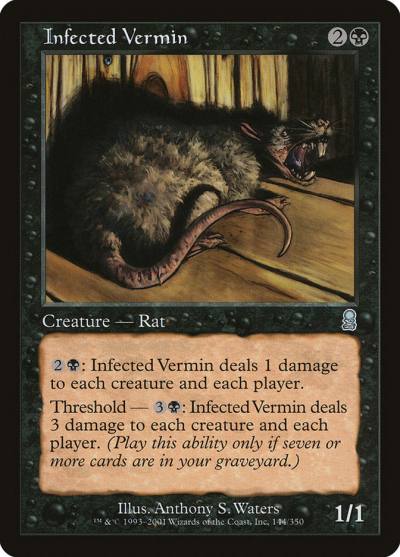Infected Vermin 144 Odyssey Magic card