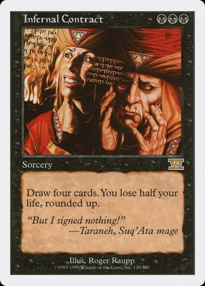 Infernal Contract 6ED-139 Classic Sixth Edition Magic card