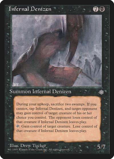 Infernal Denizen 136 Ice Age Magic card