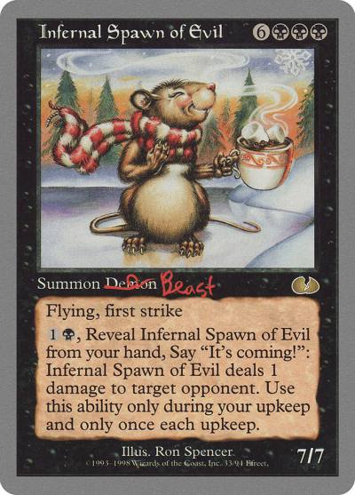 Infernal Spawn of Evil UGL-33 Unglued Magic card