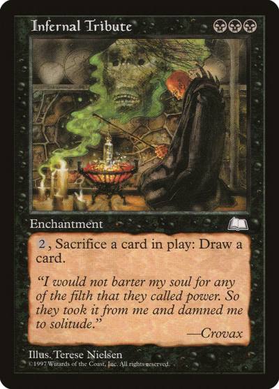 Infernal Tribute WTH-73 Weatherlight Magic card