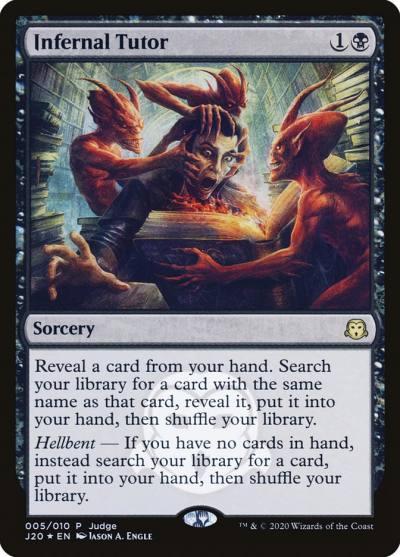 Infernal Tutor J20-5 Judge Gift Cards 2020 Magic card