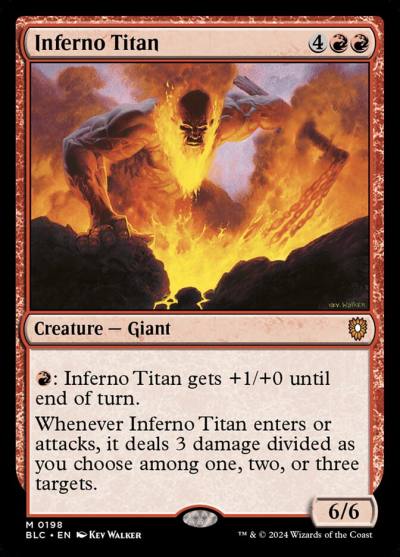 Inferno Titan BLC-198 Bloomburrow Commander Magic card