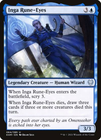 Inga Rune-Eyes KHM-64 Kaldheim Magic card