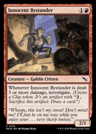 Innocent Bystander 133 Murders at Karlov Manor Magic card