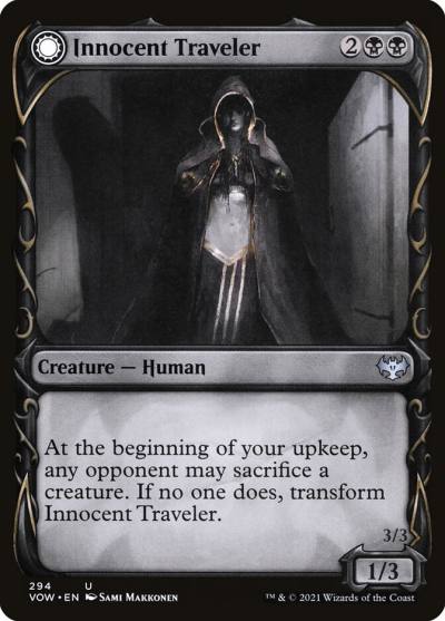 Innocent Traveler // Malicious Invader VOW-294 Innistrad: Crimson Vow Magic card