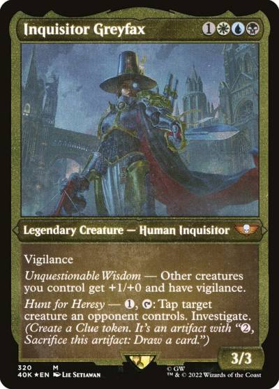 Inquisitor Greyfax 40K-320 Warhammer 40,000 Commander Magic card