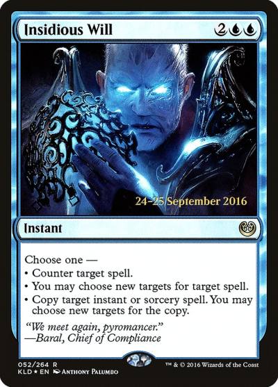 Insidious Will PKLD-52S Kaladesh Promos Magic card