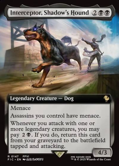 Interceptor, Shadow's Hound FIC-147 Final Fantasy Commander Magic card