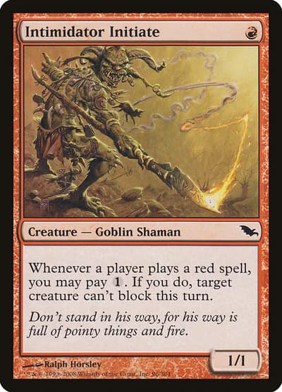 Intimidator Initiate 96 Shadowmoor Magic card