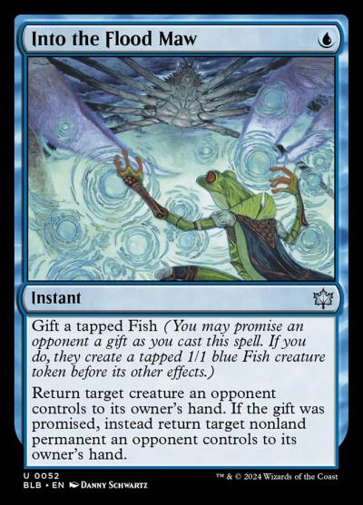 Into the Flood Maw BLB-52 Bloomburrow Magic card