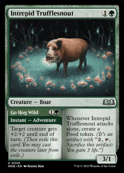 Intrepid Trufflesnout // Go Hog Wild WOE-320 Wilds of Eldraine Magic card