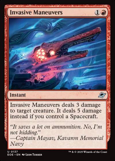Invasive Maneuvers EOE-137 Edge of Eternities Magic card