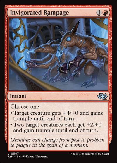 Invigorated Rampage J25-567 Foundations Jumpstart Magic card