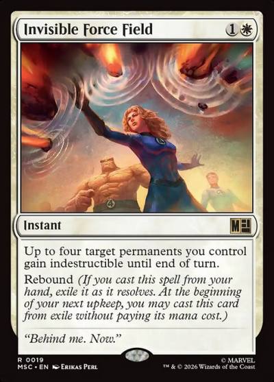 Invisible Force Field MSC-19 Marvel Super Heroes Commander Magic card