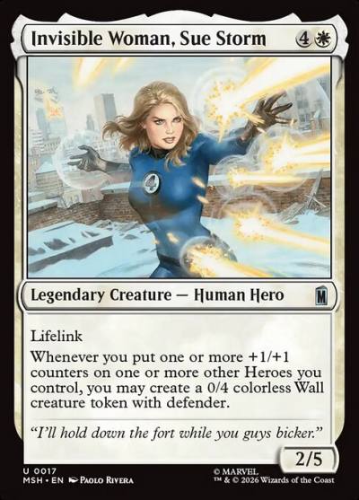 Invisible Woman, Sue Storm MSH-17 Marvel Super Heroes Magic card