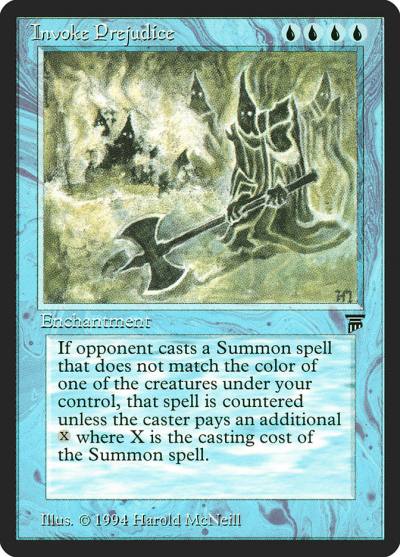 Invoke Prejudice LEG-62 Legends Magic card