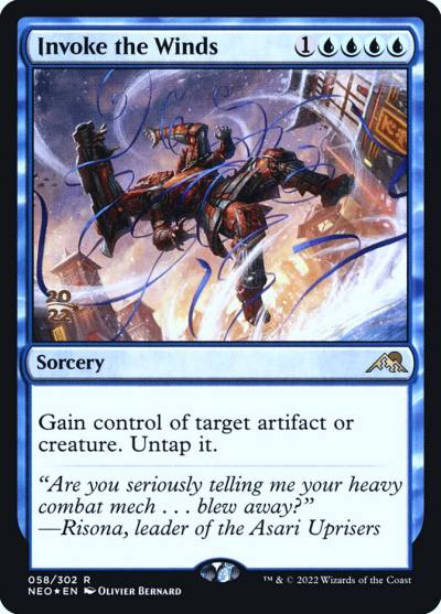 Invoke the Winds PNEO-58S Kamigawa: Neon Dynasty Promos Magic card